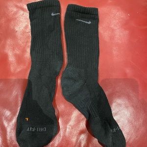 Black and grey nike crew socks